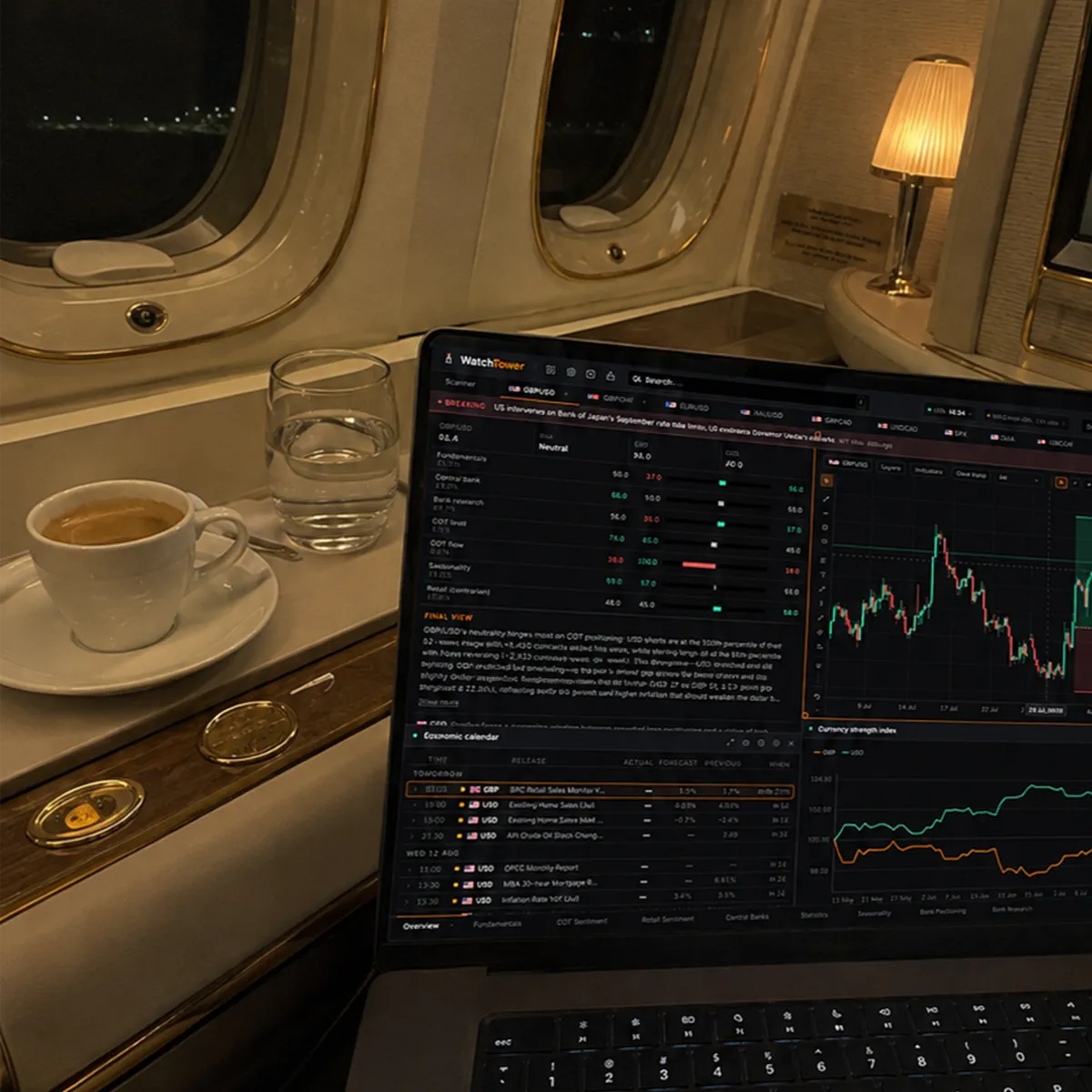 A WatchTower member using the terminal